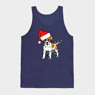 Santa Jack Russel Christmas Lights Dog Lover Christmas Gift T-Shirt Tank Top